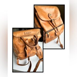 Eddie Bauer Brown Leather Backpack